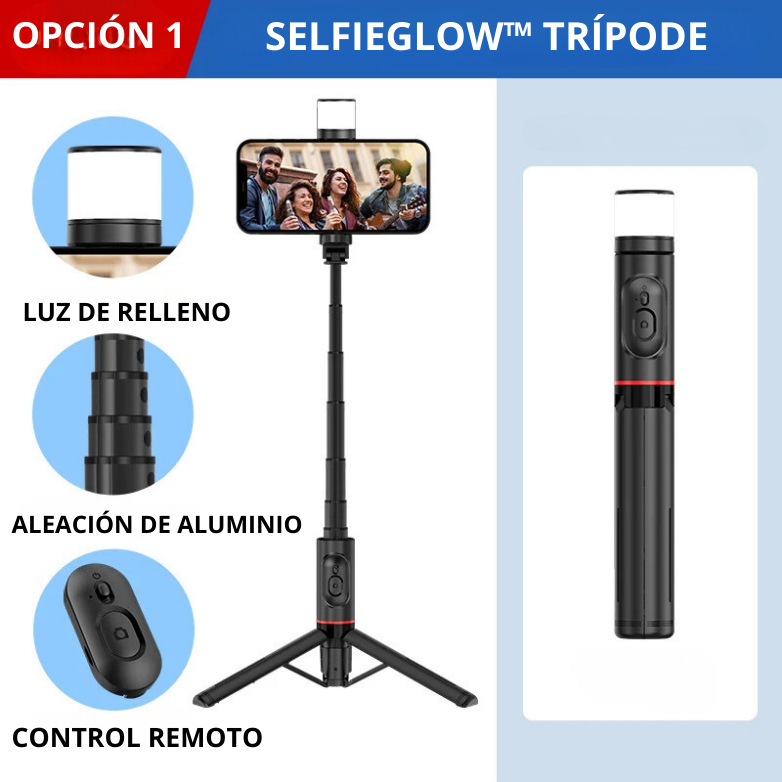 SELFIEGLOW™ TRÍPODE TELESCÓPICO